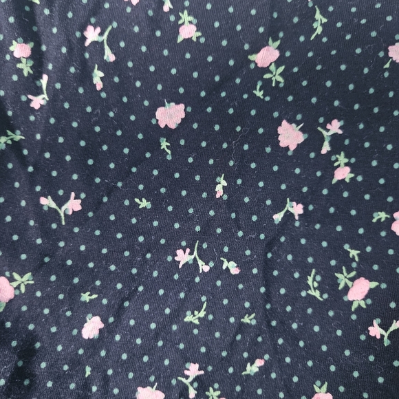 SUNDAY BEST Evelyn Wrap Top Black Pink Floral Long Sleeve Cotton XXS Aritzia - Picture 4 of 7